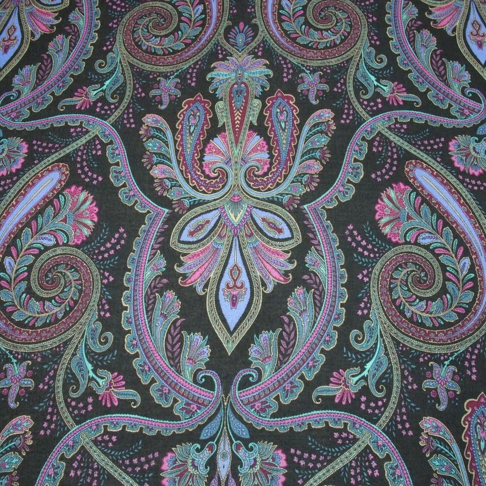 Vintage Italian Renaissance Paisley Scarf 46x46 - Picture 6 of 9